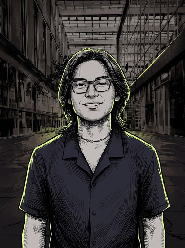 Illustrated portrait of Aeken Ryan Sope