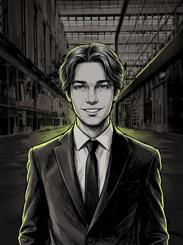 Illustrated portrait of Giacomo Galli